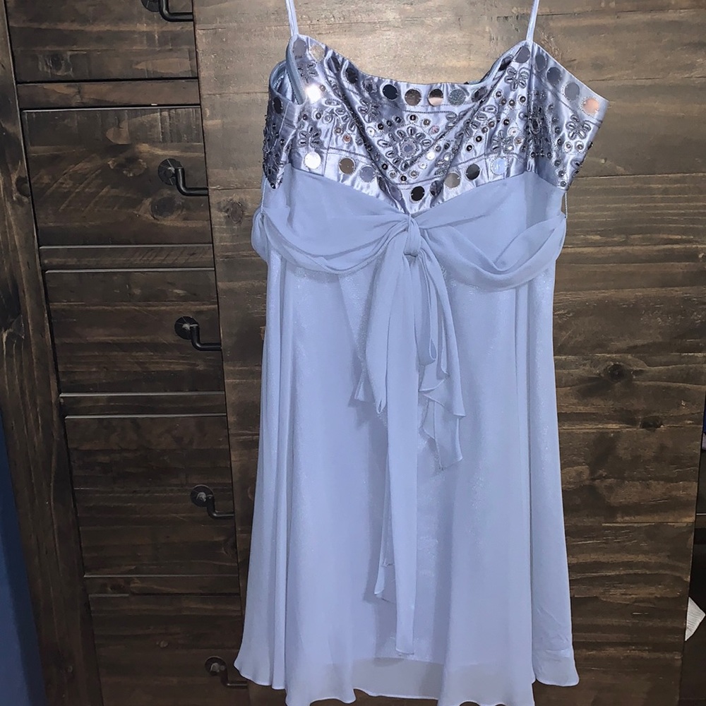 Blue dress with sparkle gems